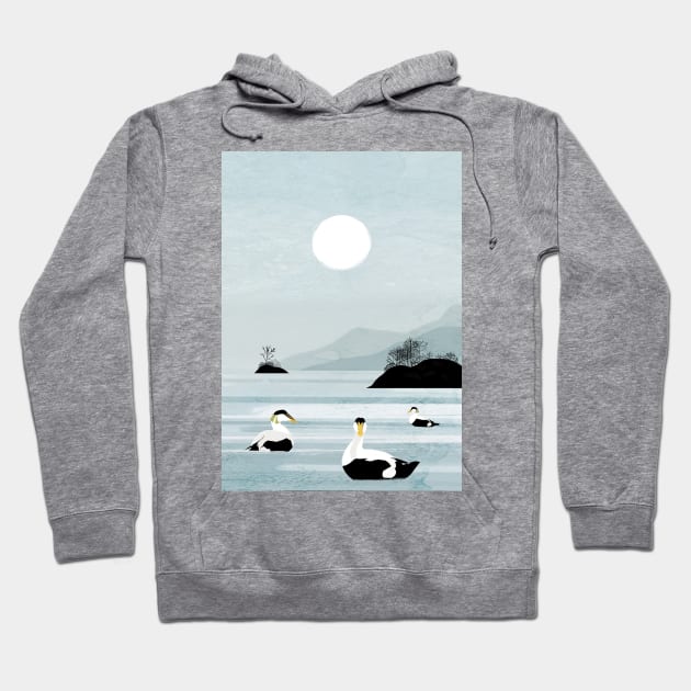 Eider Ducks Hoodie by KatherineBlowerDesigns